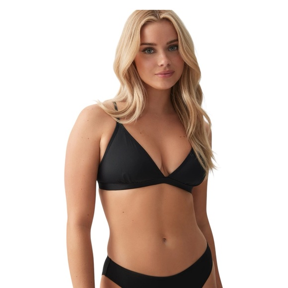 NWOT Ardene Black Triangle Bikini Top XL - Picture 1 of 7